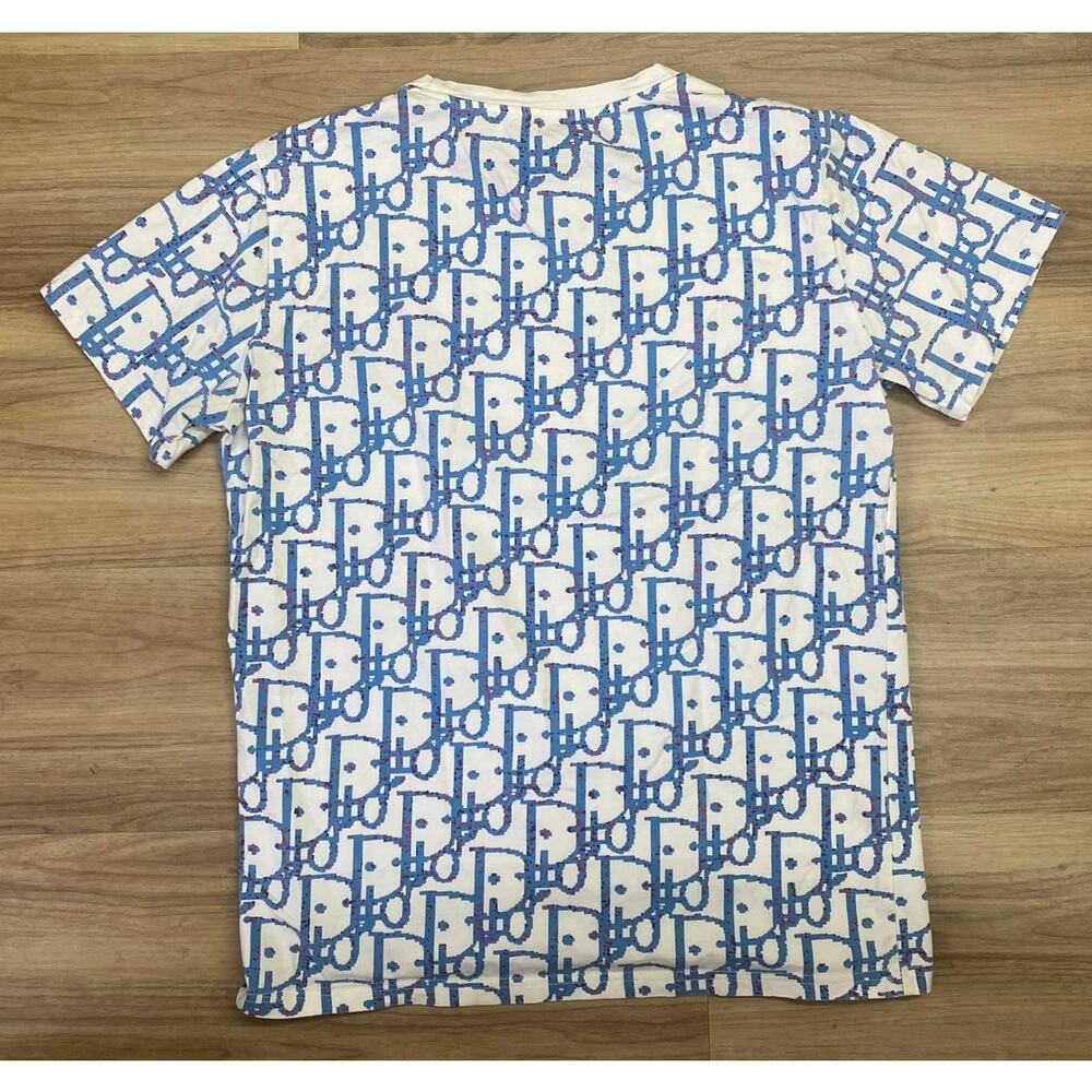 Women Christian Dior Paris France logo spell-out all over graphic t-shirt, M - Picture 3 of 6